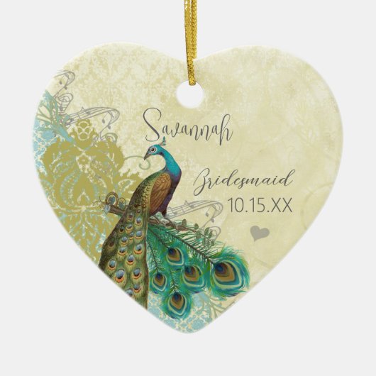 Peacocl  vogelmeisje van Honor Ornamenten (Voorkant)