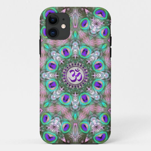 Peacolia Paars Aum Case-Mate iPhone Case (Achterkant)