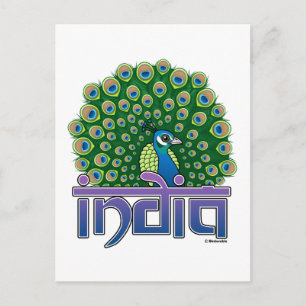 Peafowl of India Briefkaart