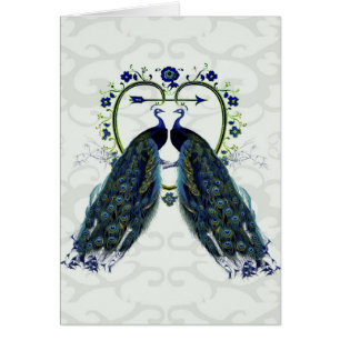 PEAFOWL pauw liefde hart gepersonaliseerd