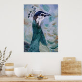 Peahen Portrait Poster (Keuken)