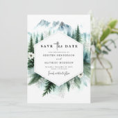 Peak Custom Mountain Wedding Save The Date (Staand voorkant)