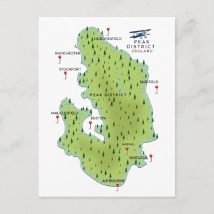 Peak District Engeland Kaart