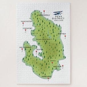 Peak District Engeland Kaart Legpuzzel