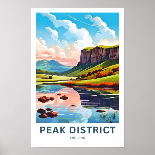 Peak District Engeland Reisprint Poster (Voorkant)