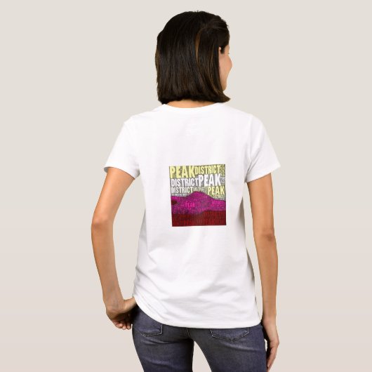 Peak District-ontwerp T-shirt (Achterkant volledig)
