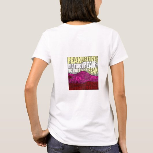 Peak District-ontwerp T-shirt (Achterkant)