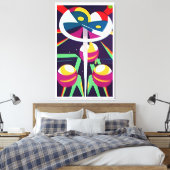 Peak Kasso - Ken Gage Surrealistische Kunst Canvas Afdruk (Insitu (Slaapkamer))