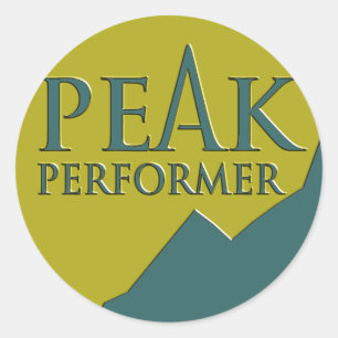Peak performer business team building sticker