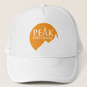 "Peak Performer" logo oranje pet pet