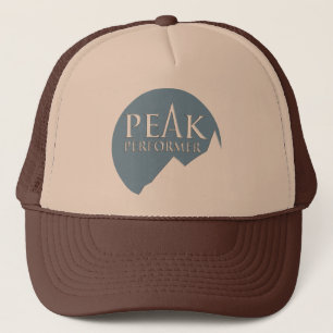 "Peak Performer" mannen logo blauwgroen blauw pet