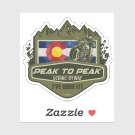 Peak to Peak Scenic Byway Motorcycle 01 Sticker
