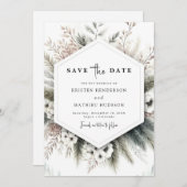 Peak Waterverf Mountain Wedding Save The Date (Voorkant / Achterkant)