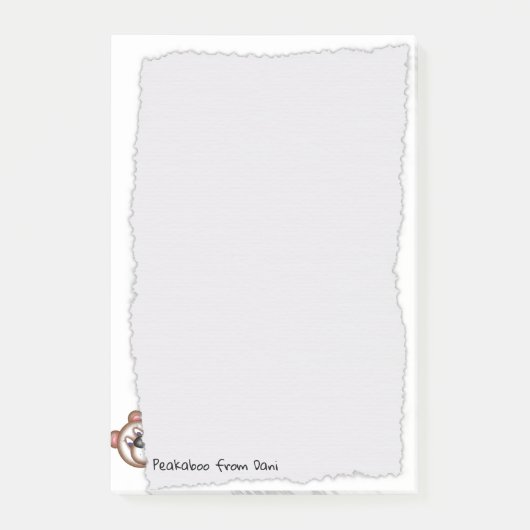 Peakaboo Teddy gescheurd papier Post-it® Notes (Voorkant)