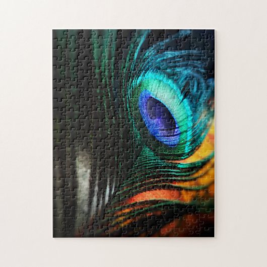 Peakcock Veer dichtbij en persoonlijk Legpuzzel (Verticaal)