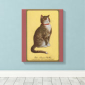 Peake, Chessie's Old Man tomcat tabby cat Canvas Afdruk (Insitu (Houten vloer))