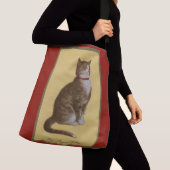 Peake, Chessie's Old Man tomcat tabby cat Crossbody Tas (Dichtbij)