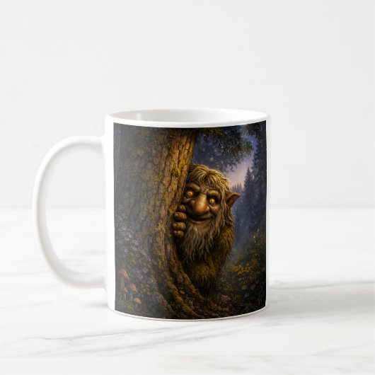 Peaking Norwegian Troll, Coffee Mug (Gauche)