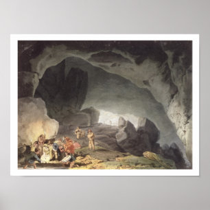 Peaks Hole, Derbyshire (kleurengraving) Poster