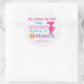 Peanut Allergie Alert Superhero Meisje Stickers (Tas)