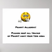 Peanut Allergisch Poster (Voorkant)