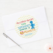 Peanut Allergy Alert Superheld Boy Stickers (Envelop)