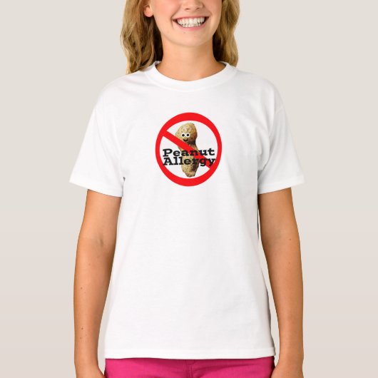 Peanut Allergy Girl's Shirt (Voorkant)