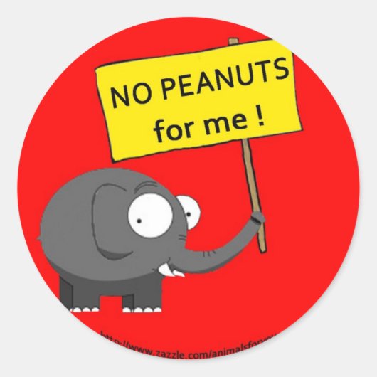 Peanut Allergy Ronde Sticker (Voorkant)
