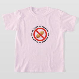 Peanut allergy warning food alert t-shirt