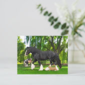 "Peanut & Blackbird"  Briefkaart (Staand voorkant)