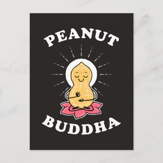 Peanut Buddha Briefkaart (Voorkant)