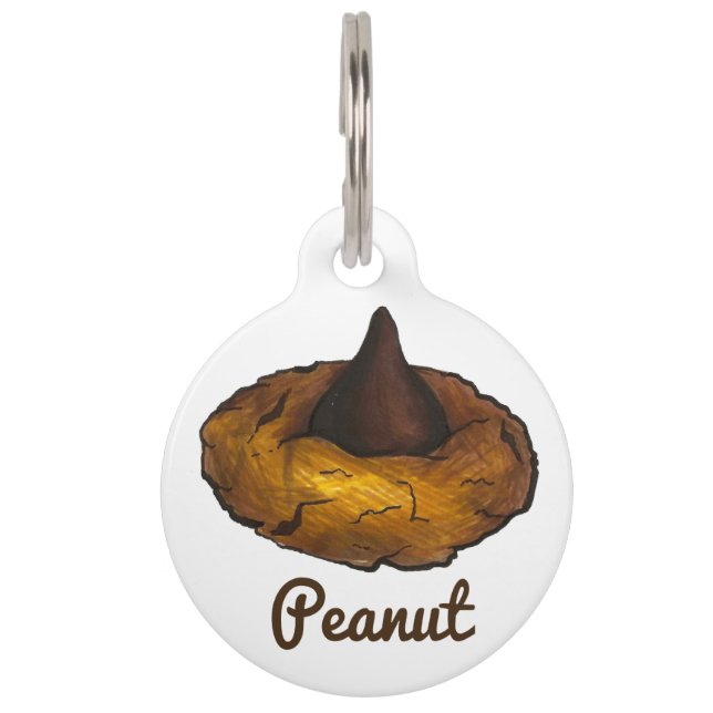 Peanut Butter Blossom Chocolate Cookie Pet Dog Lab Huisdierpenning (Voorkant)