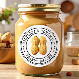 Peanut butter canning ronde sticker
