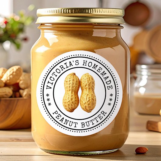 Peanut butter canning ronde sticker