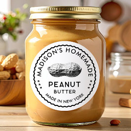 Peanut butter canning ronde sticker