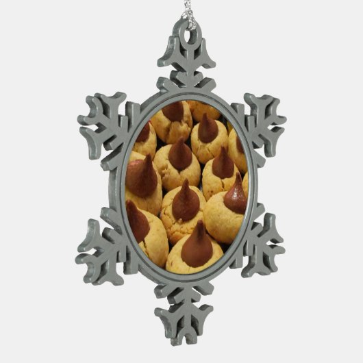 Peanut Butter Chocolate Drop Cookies Tin Sneeuwvlok Ornament (Links)