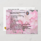 Peanut Butter Cookie Recipe Briefkaart (Voorkant / Achterkant)