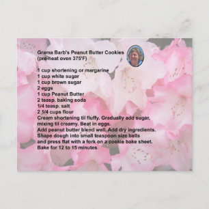 Peanut Butter Cookie Recipe Briefkaart