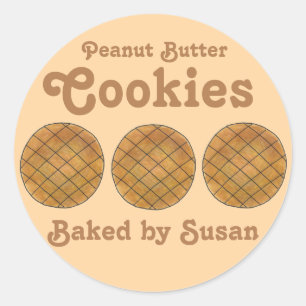 Peanut Butter Cookies, doorgesneden door Stickers 