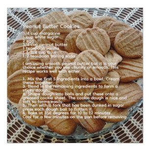 Peanut Butter Cookies Perfect Poster