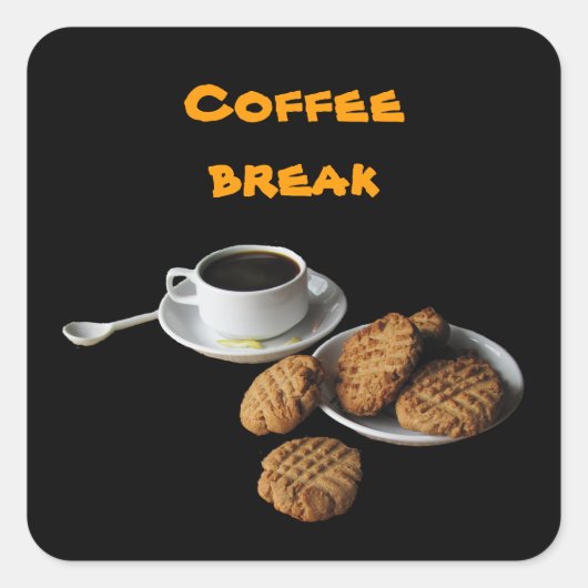 Peanut Butter Cookies Vierkante Sticker (Voorkant)