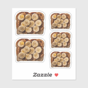 Peanut Butter en Bananentoast Sticker