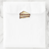 Peanut Butter en Grape Jelly Sandwich PBJ Lunch Ronde Sticker (Tas)