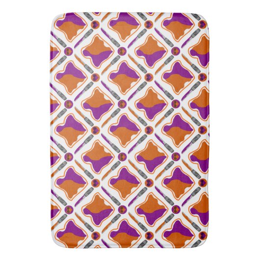 Peanut Butter en Grape Jelly Seamless Pattern Badmat (Voorkant Verticaal)