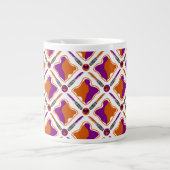 Peanut Butter en Grape Jelly Seamless Pattern Jumbo Mok (Voorkant)