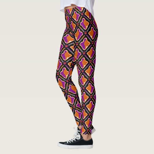 Peanut Butter en Grape Jelly Seamless Pattern Leggings (Links)