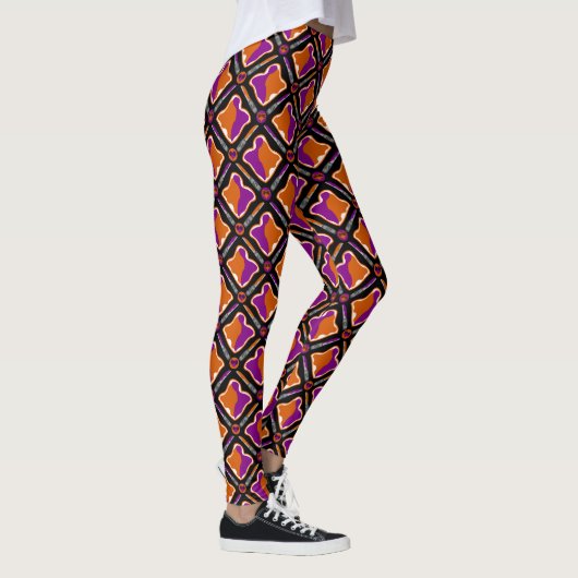 Peanut Butter en Grape Jelly Seamless Pattern Leggings (Rechts)