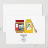 Peanut Butter en Honey Wedding Invitation Kaart (Voorkant / Achterkant)