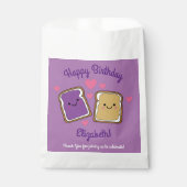 Peanut Butter en Jelly Birthday Party PBJ Bedankzakje (Voorkant)