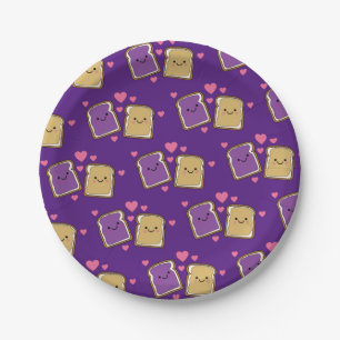 Peanut Butter en Jelly Birthday Party PBJ Papieren Bordje